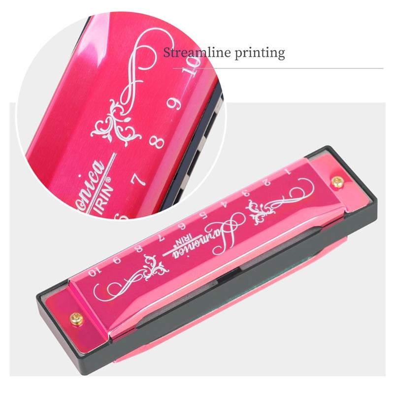 10 Holes 20 Tones Harmonica Blues Harps Diatonic Mouth Organ Harmonica Woodwind Instrument Gifts for Kids and Beginner