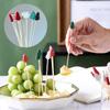 50pcs Christmas Tree Bamboo Sticks Disposable Fruit Cocktail Toothpicks Cake Sticks