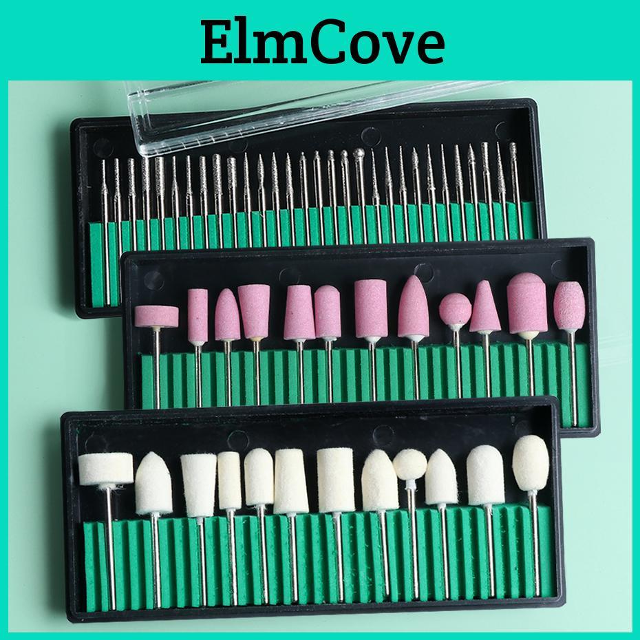 Milling Diamond Cutter Ceramic Professional Nail Drill Bits Set Rotary Burr Electric Nail Files