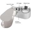 40x Magnification Metal Folding Loupe With Led & Uv Light Magnifier