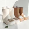 Non-slip Waterproof Children Rain Boots Cartoon Bear Rabbit Baby Mid-calf Rain Season Water Shoe Girls Boys Todller Rubber Shoes