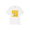 Uniqlo Мужская футболка с принтом, коротким рукавом, круглым вырезом, в стиле колор-блок, Белый 438596-00