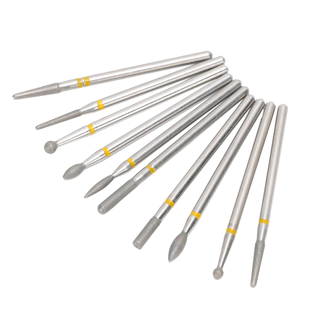 10Pcs Nail Drill Bits Milling Burr Grinder Multi Shape Removal Polishing Manicure Tools