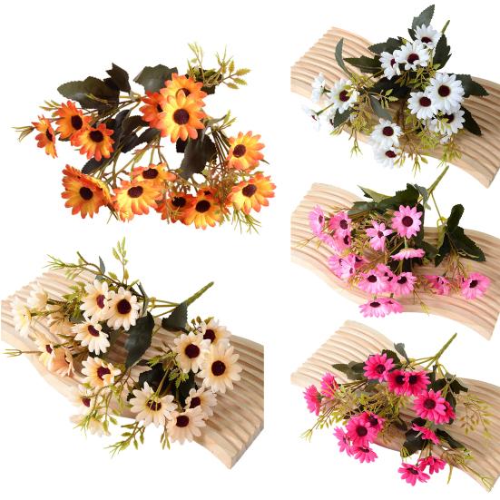 Искусственные цветы 18 букетов Букеты из искусственного шелка Весенние поддельные полевые цветы со стеблем для вазы кашпо Цветочные композиции Центральные элементы стола