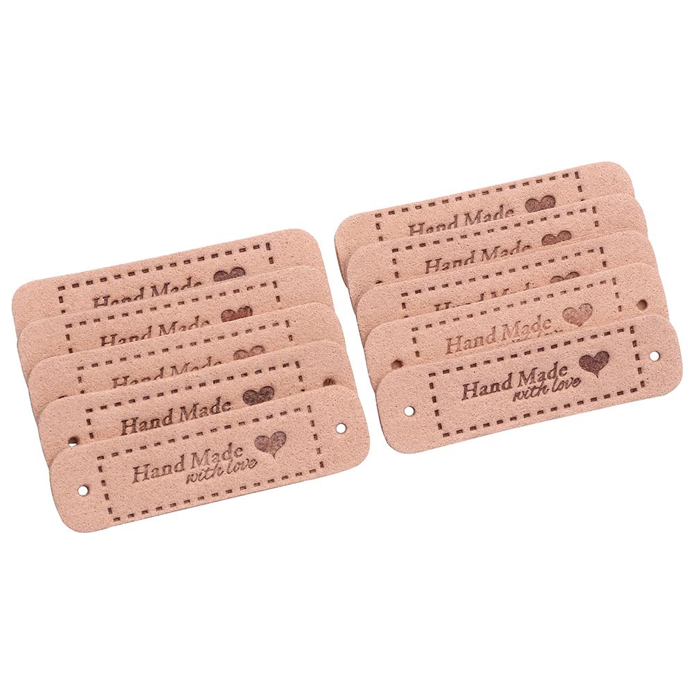 20PCS DIY Hats Bags Sewing Accessories Clothes Tags Label Garment Labels Hand Made With Love