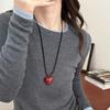 Korean Style Rope Chain Necklace Charms Sweater Chain Cute Love Pendant Necklace  Female