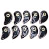 10Pcs Golf Iron Head Covers Sleeve Figure Zipper Sport Pattern Protective PU Waterproof