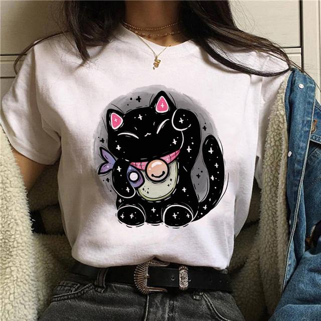 Harajuku Horror Психоделическая футболка сатаны Футболка в стиле панк Футболка с демоном Grim Death