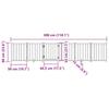 6 Piece Foldable Dog Gate with Door Brown Oak Finish 300 cm Pine Wood