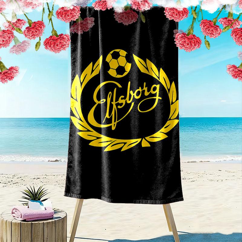 IF Elfsborg Print Beach Towel, Large Soft Quick Dry Towel for Beach Camping Swimming