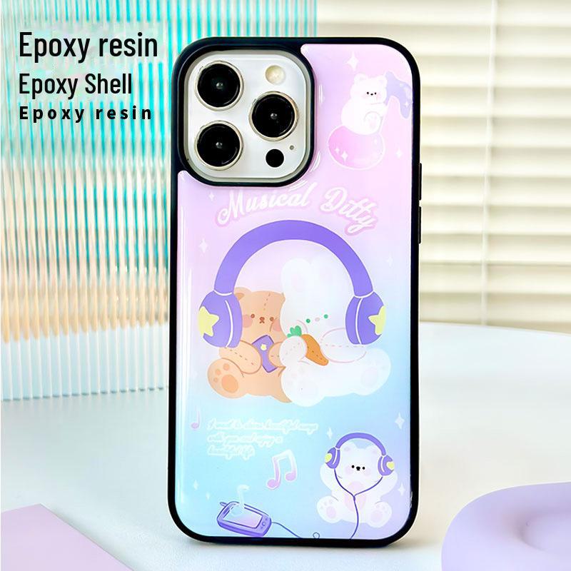 Чехол Zhitai iPhone 15 Pro Max, эпоксидная оболочка, iPhone 14 Pro, мультфильм для Huawei Mate 60