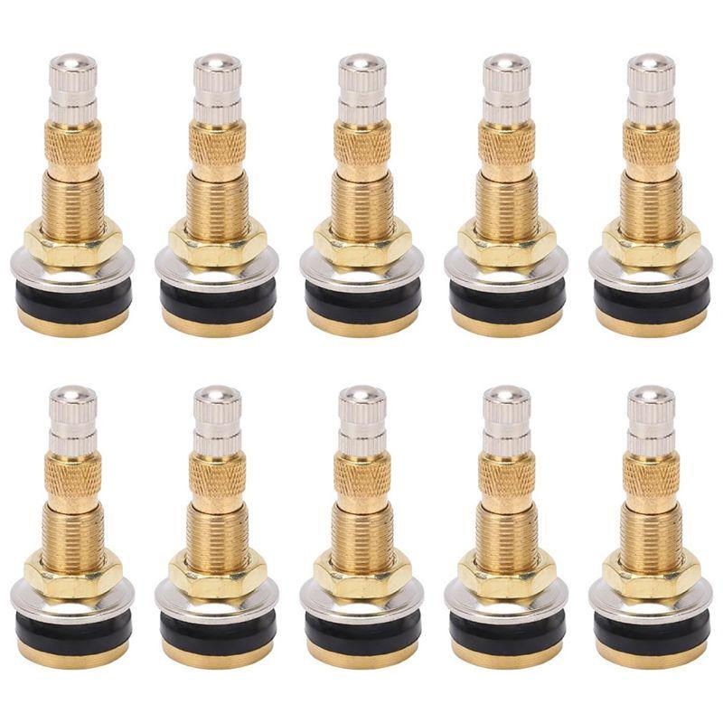 A02M-10Pcs TR618A Tractor Air Liquid Valve Stems,Tubeless Clamp In Tire Valve Stem For Industrial Agricultural Wheels,Tractor