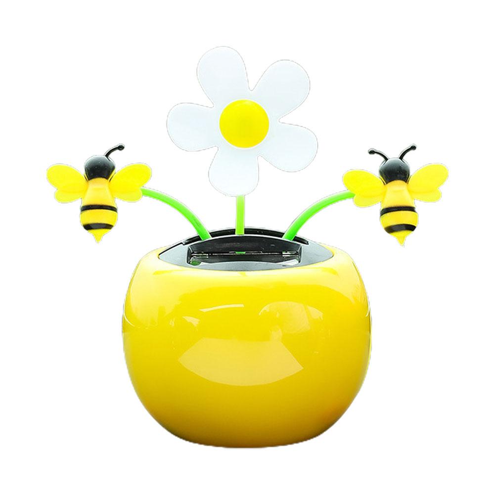 Автоматический качающийся подсолнух на солнечной батарее, украшение для автомобиля, украшение интерьера, стиль, украшение дома