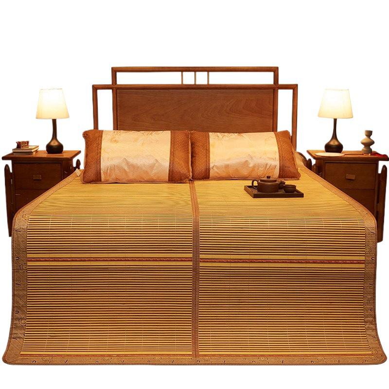 Bamboo Zi Mei Double-Sided Foldable Ice Silk Summer Mat for Dorms - Suitable for Winter and Summer Use with Free Shipping