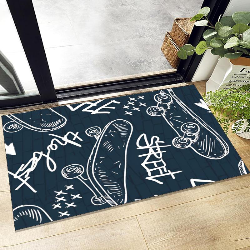 skateboard Printed Carpet, for Office Chair Living Room Bedroom Kitchen Room Decor Gifts.