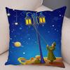 Little Prince Cushion Cover Decor France Anime Cartoon Print Pillow Case for Sofa Home Children Room Soft Plush Throw Pillowcase
