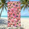 Cartoon Flying Little Policewoman Microfiber Beach Towel Quick-Drying Water-Absorbing Children'S Swimming Bath Towel Travel Portable Large Ruler