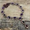 Star amethyst necklace electroformed copper necklace adjustable chain necklace dainty copper jewelry handmade gemstone necklace gift for mom