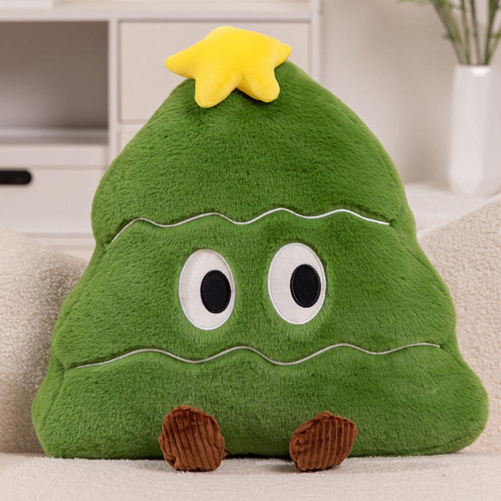 Cute Christmas Tree Plush Pillow Soft Christmas Cushion Xmas Decor Christmas Throw Pillow  Nursery