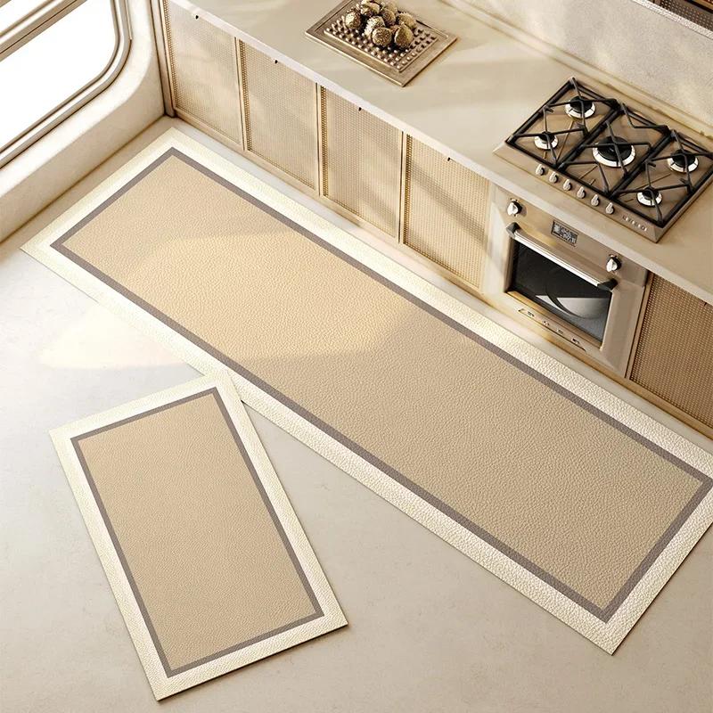 Carpet for Kitchen Pvc Floor Mat Waterproof Leather Carpets Long Rug Oil-proof Non-slip Foot Mats Japanese Home Decoration Rugs