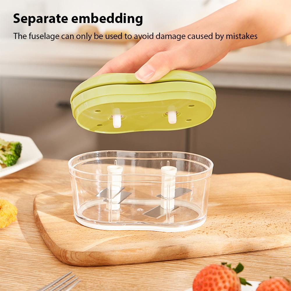 Food Chopper Manual Garlic Mincer Onion Vegetable Chopper Easy To Clean Hand Push Garlic Cutter
