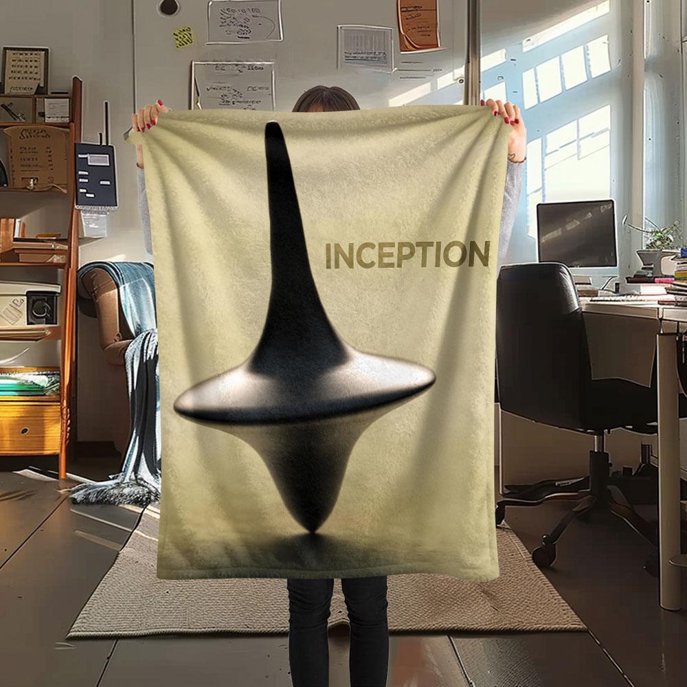 Inception Printed Flannel Blanket, soft throw for bedroom sofa, washable, fan merchandise, great gift.