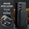 DG.MING M1 Series for Samsung Galaxy Z Fold7 5G Phone Case PU + TPU + PC Back Cover with Magnetic Tri-Fold Wallet Kickstand