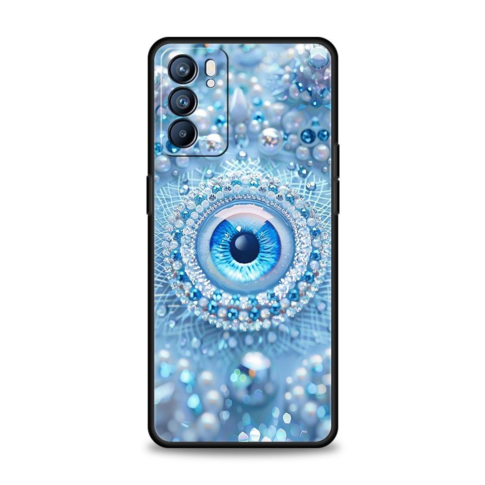 Fashion Eyelashes Eyes Phone Case For Oppo Reno 13 12 11 10 7 F Find X5 X6 A98 A80 A79 A78 A57 A54 A31 A17 Pro 5G Soft TPU Cover
