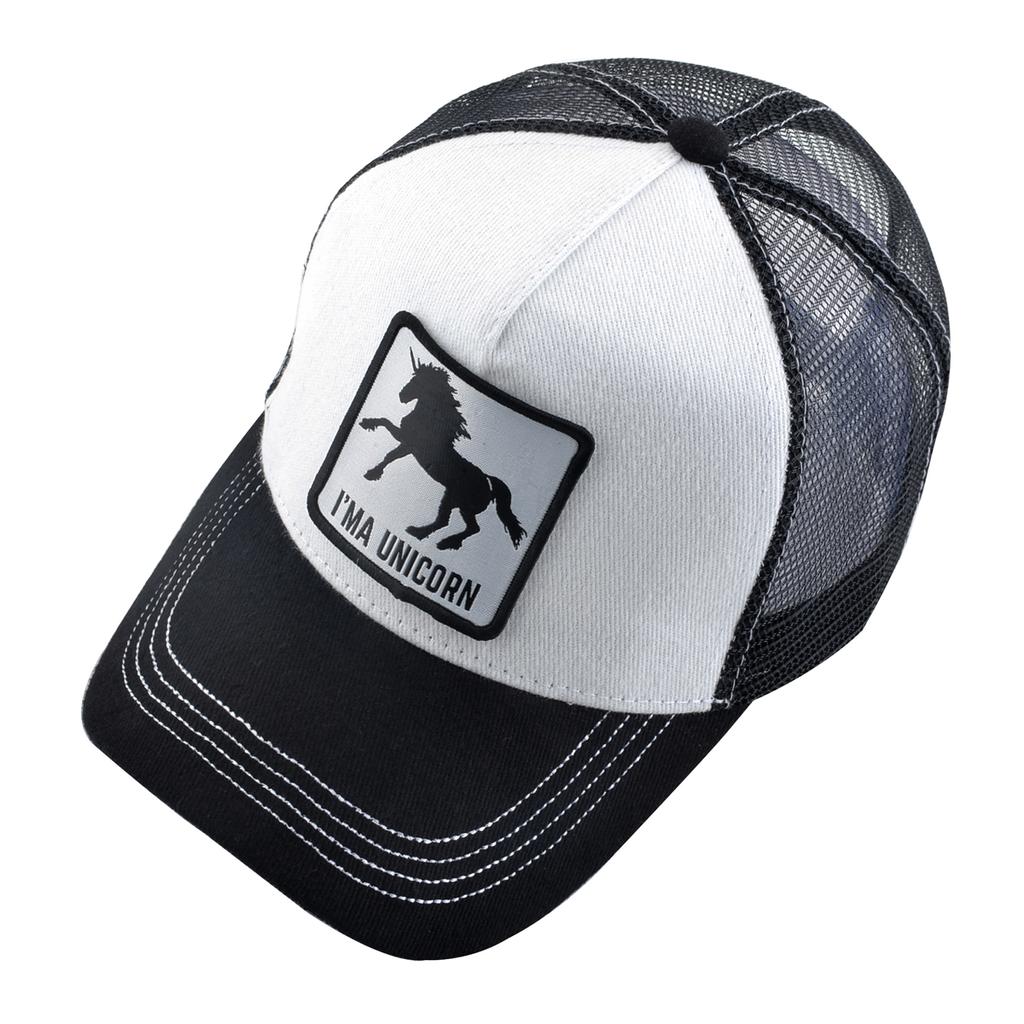 Baseball Cap With Unicorn Patch Men's Snapback Baseball Hat Four Seasons Outdoor Visor Caps Women Black White Casual Cap