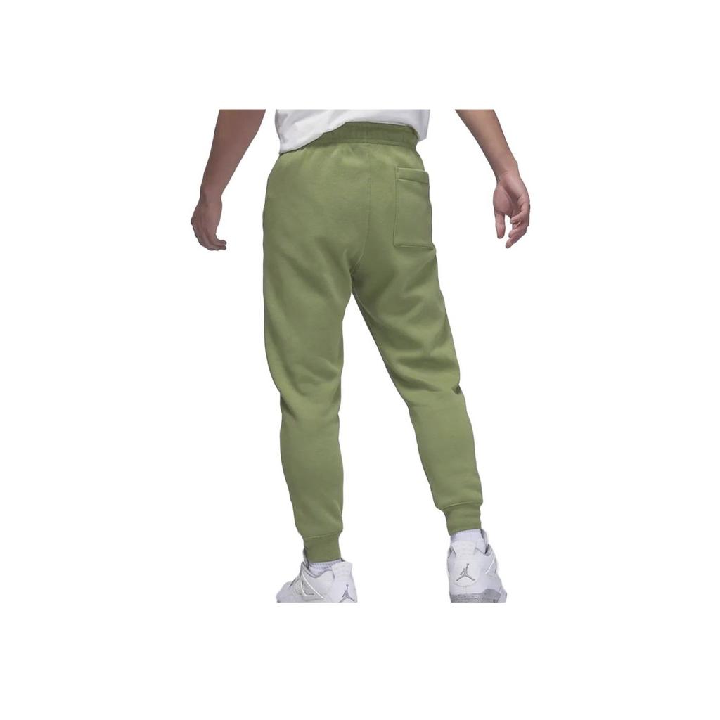 Jordan Essentials Solid Casual Joggers With Cuff Knit And Fleece Men Bottoms Light-Olive-Yellow FJ7780-340