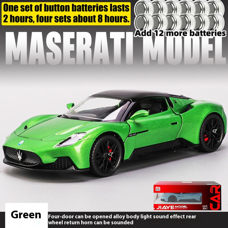 Моделирование 1:22 Maserati MC20 Суперкар Сплав Литой Металл Модель Звук и Свет Настольная Коллекция Декоративный Подарок Мальчики Дисплей