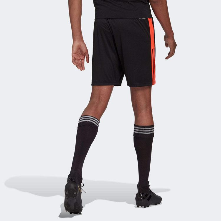 Adidas Футбольные шорты Tiro Essentials с тремя полосками и цветным логотипом, эластичным поясом, мужские шорты черного цвета HM7934