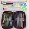 Aluminium Yarn Weave Craft Set 100 Piece Crochet Bag Metal Crochet Knitting Needles Crochet Hooks