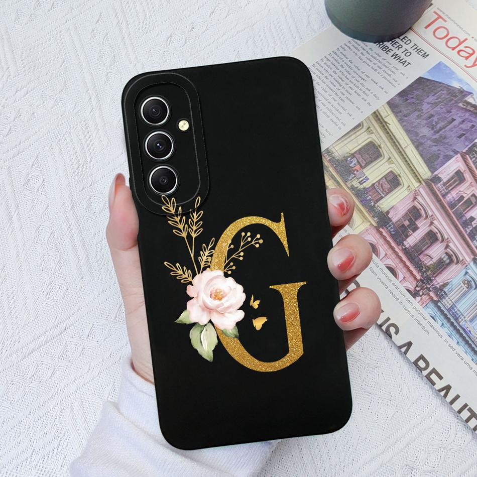 Чехол для телефона Samsung Galaxy A34 A33 A32 Элегантный Розовый Буква Мягкий Жидкий Силикон Квадратная Задняя Крышка Для Samsung A 34 33 32 Оболочка