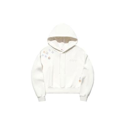 Толстовка с капюшоном Li Ning Printed Women Sweatshirt Off-White AWDT948-7