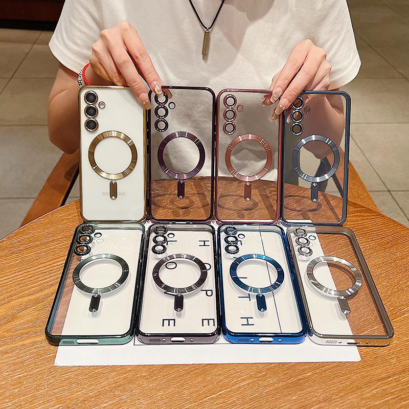 Luxury Magnetic Shockproof Phone Case For Samsung Galaxy A06 A16 A26 A36 A56 A07 A17 F05 M05 Funda Glass Lens Protection Cover