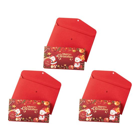 Рождественские конверты для денежных подарков с 6 отделениями, держатель для денег сделай сам и