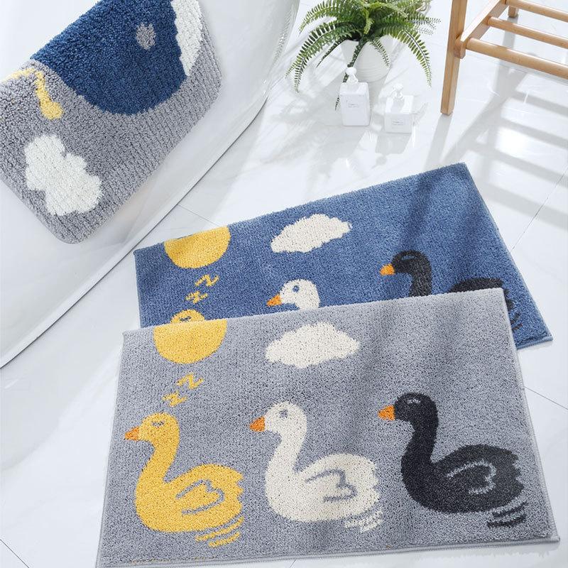 Cartoon Bathroom Bathroom Moisture-wicking Non-slip Mat Bedroom Kids Room Carpet Lovely Bathroom Entrance Doorway Mat