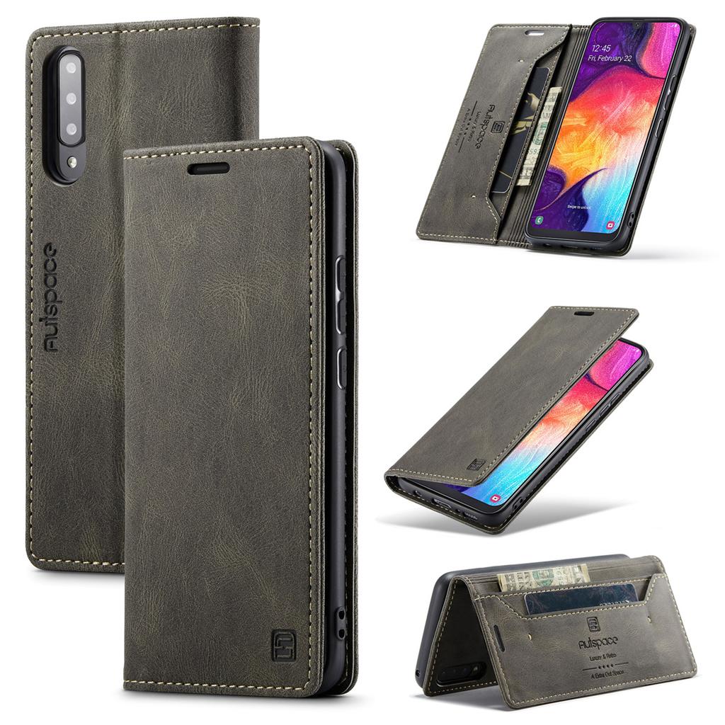 Премиальный винтажный кожаный чехол-кошелек для Samsung Galaxy A50/A30S/A50S - Флип-чехол с блокировкой RFID и отделениями для карт (4 цвета)