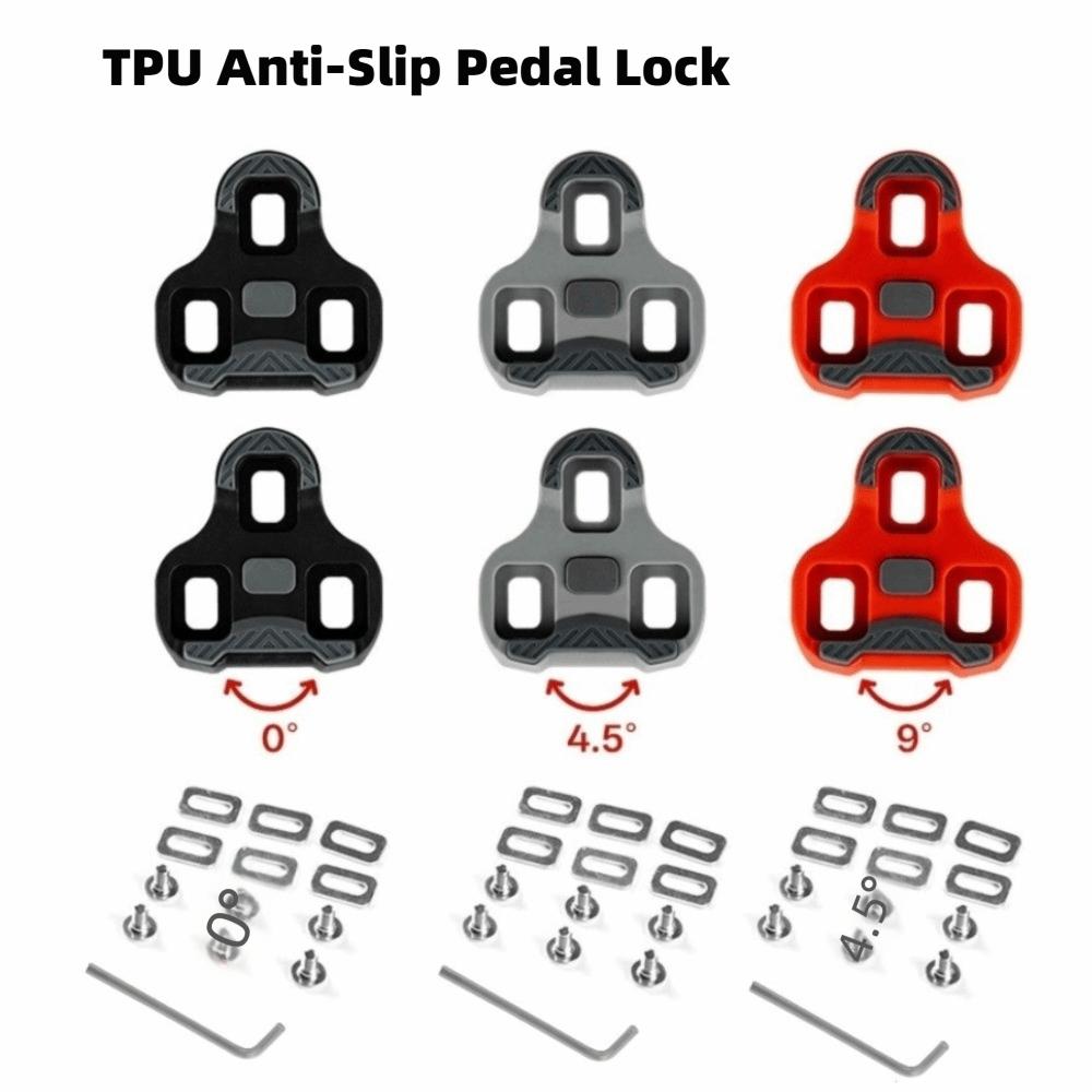 3-Hole Cycling Cleats Anti-Slip Bike Pedal Cleats for Look KEO Pedals Indoor Cycling Training