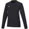 NaviDry Long Sleeve Training Size L T-Shirt, U-Neck, Moisture-Wicking, Quick-Drying, Underwear, Men's, 32MAA195, Black/White,