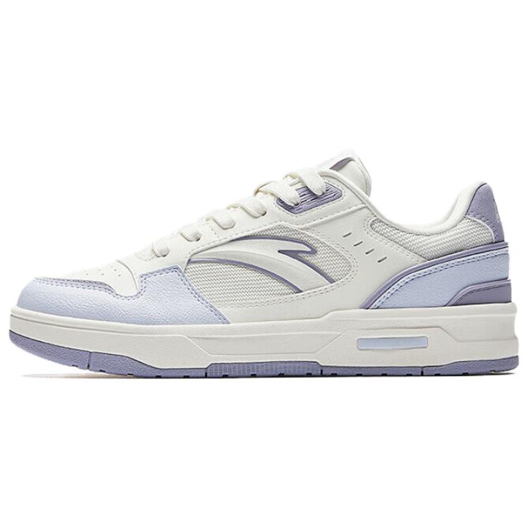 Anta Lieyan1.0 Breathable Lightweight Height Increasing Low top Skateboard Shoes Women's White Purple Sneakers 122528091-8
