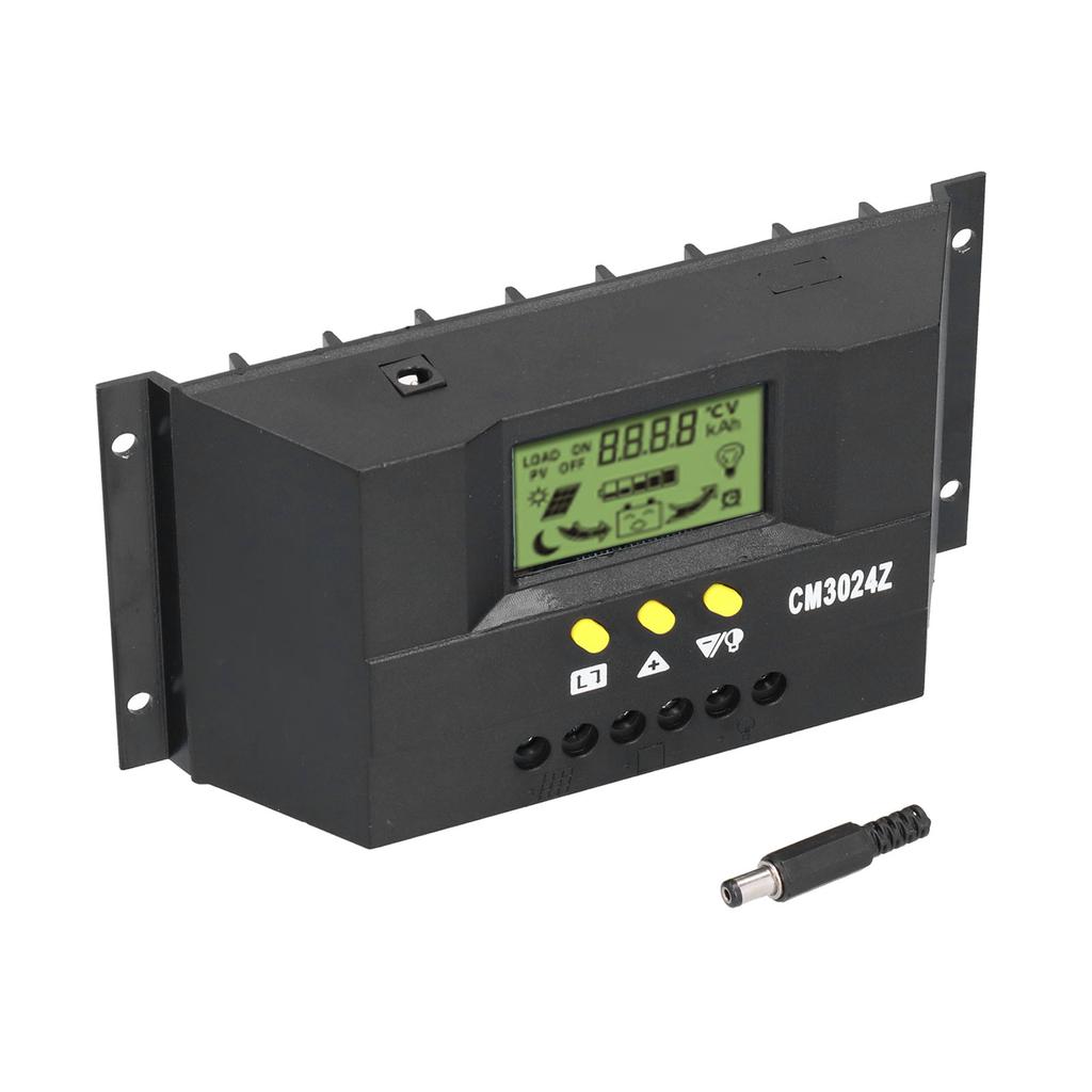 CM3024Z PWM Контроллер заряда солнечной батареи с ЖК-дисплеем Интеллектуальный регулятор для солнечных панелей 12В 24В 30А