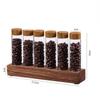 Coffee Bean Sorting Test Tube Glass Display Rack To Store Coffee Beans for Coffee Shop Display Storage Rack for Coffee Storage Kitchen Supplies