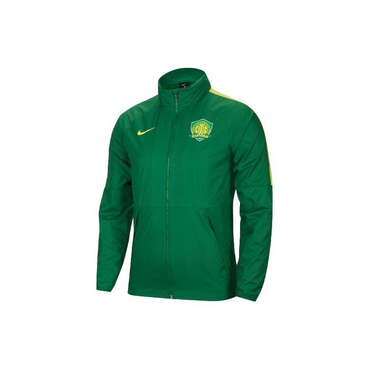 Nike Пекинская контрастная ветровка Guoan с выдвижным капюшоном, мужская верхняя одежда, сосново-зеленый CT6658-302