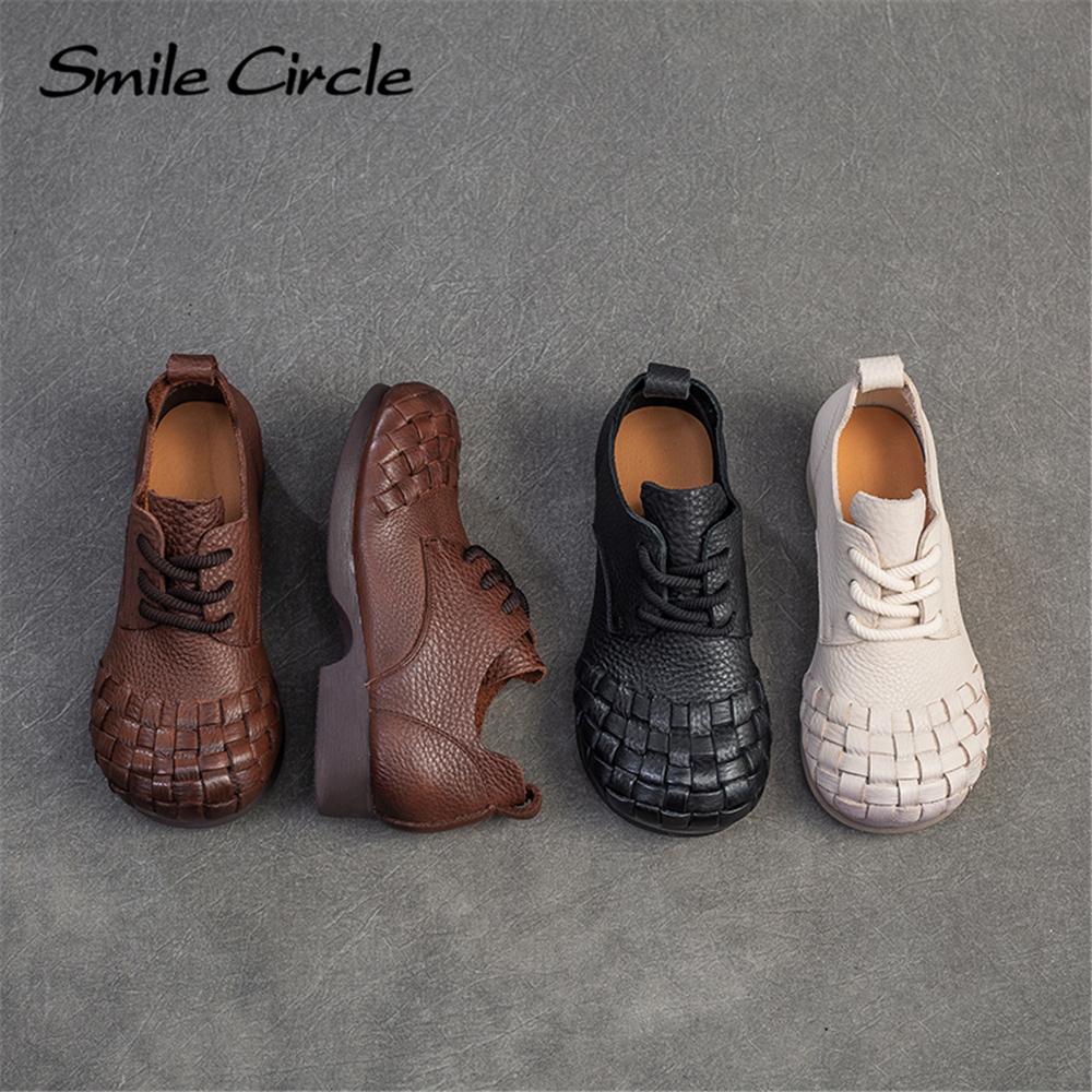 Осенние новые удобные однослойные туфли из воловьей кожи, простая повседневная женская обувь для путешествий в стиле ретро