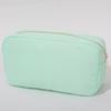 Low MOQ Stock Nylon Women Lady Custom Embroidery Chenille Patches Custom Travel Makeup Pouch Small Cosmetic Bag