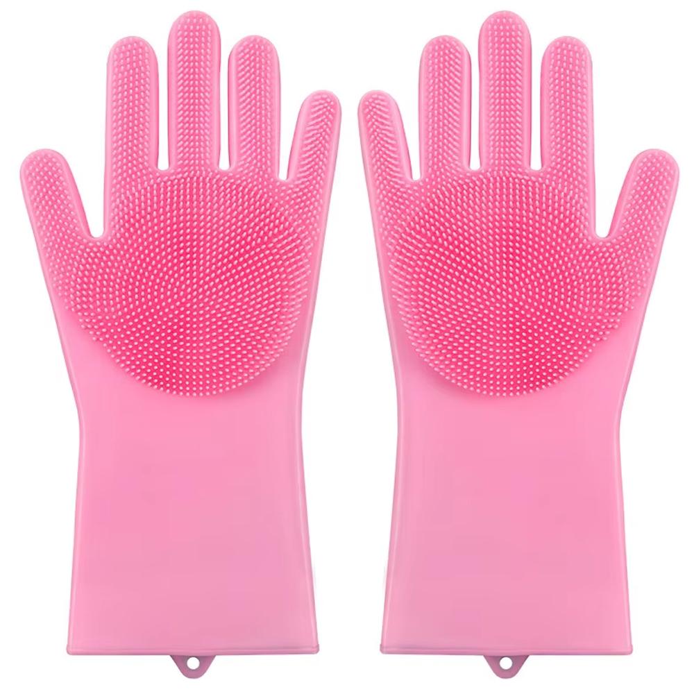 Pet Grooming Bathing Gloves Dog Cat Magic Massaging Shampoo Scrubber Silicone Hair Removal Cleaning Glove Dishwashing Tool