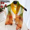Sunscreen Long Silk Scarf Thin Simulated Silk Spring/Summer Decorative Women's Printed Scarf