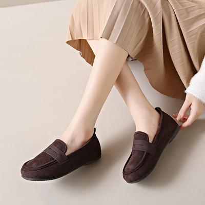 Обувь женская 2024 Брендовые женские туфли на плоской подошве без застежек Модные повседневные туфли на плоской подошве с круглым носком Горячая распродажа Большие размеры Плоские туфли на низком каблуке Zapatos Mujer